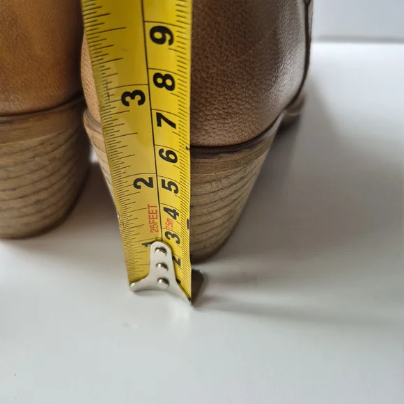 Joe Sanchez Tan Ankle Booties, Suede and Leather Sz 38,western Cowgirl - Picture 13 of 16